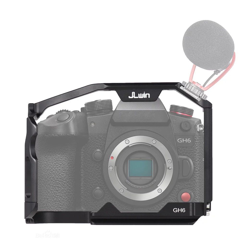 ammoon Camera Cage with Cold Shoe Mount and Magnetic Wrench Slot for GH6 Durable Aluminum Alloy Construction