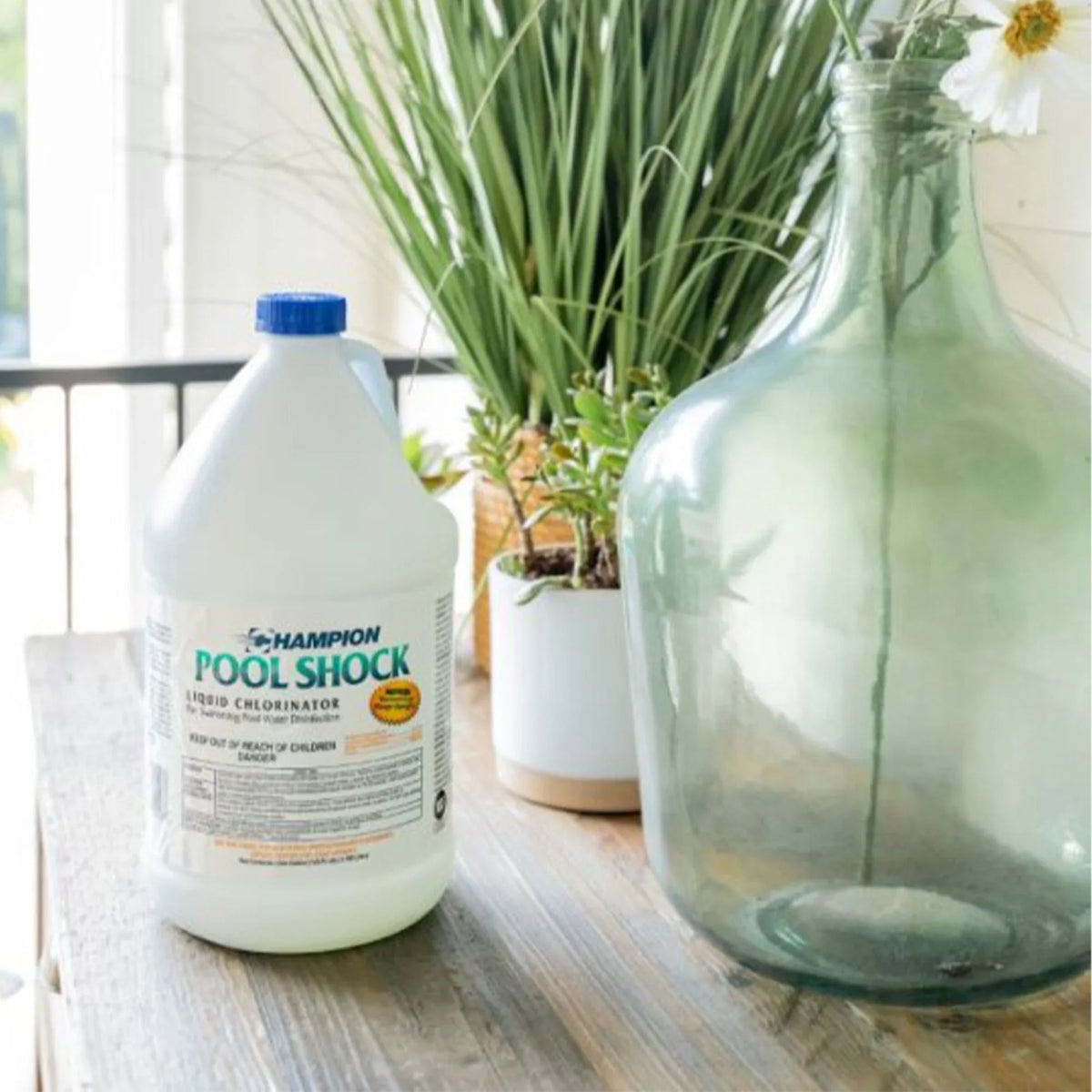 Champion Pool Shock Liquid Chlorinator for Pool liquid Disinfection (4 Pack)
