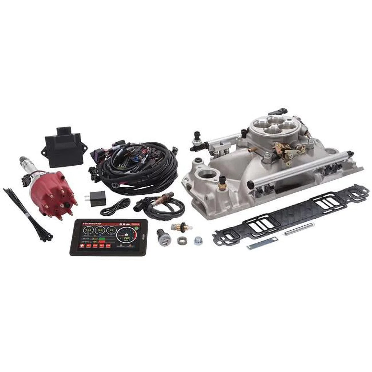 Edelbrock EDE35690 1000 CFM Pro-Flo 4 Multi Port Sequential Square Bore Fuel Injection Distributor for Small Block Chevy - Natural Fits select: 1967-1986 CHEVROLET CAMARO, 1969-1986 CHEVROLET C10