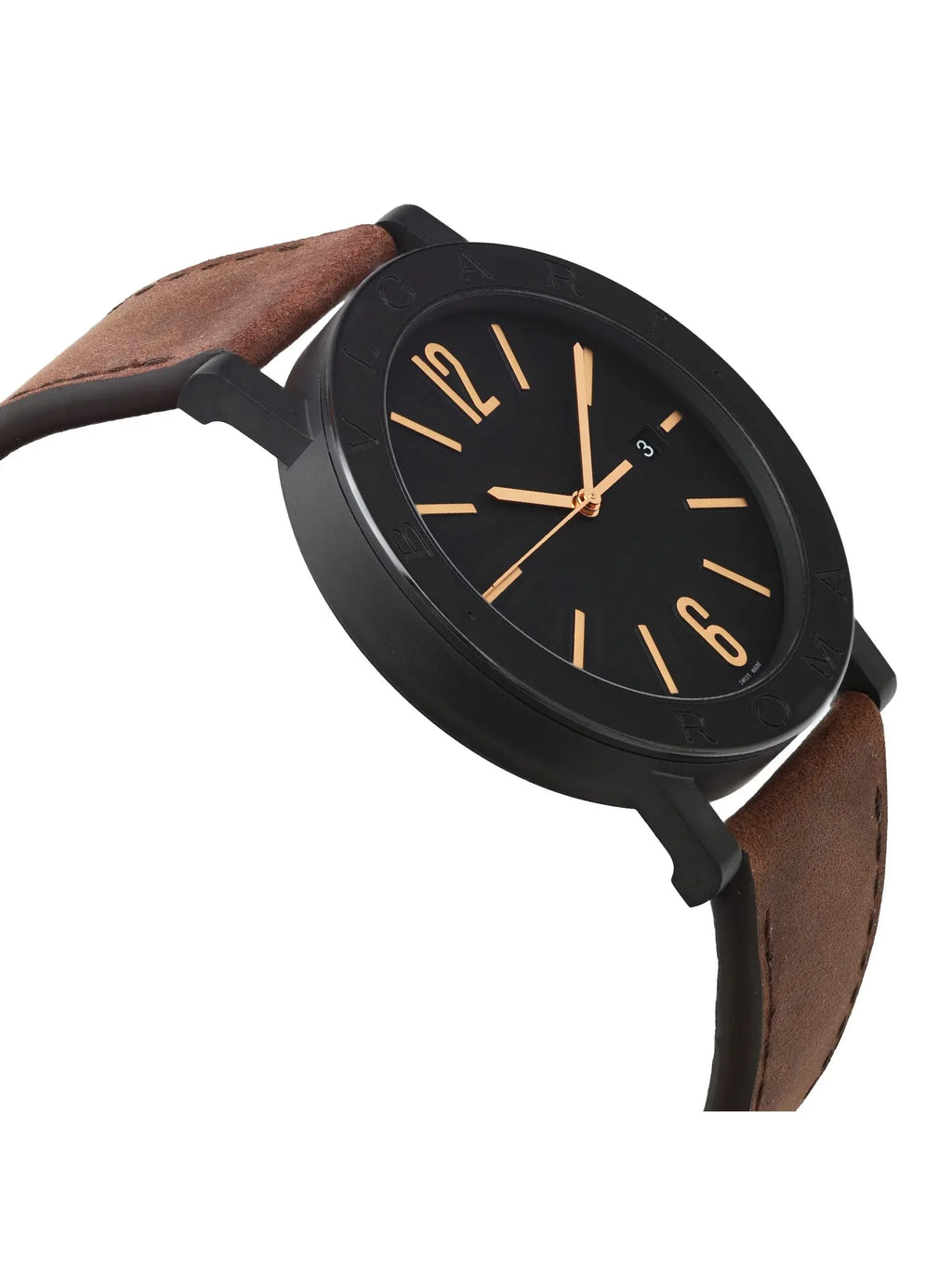 New Bvlgari Solotempo 41mm Black Dial DLC Coated Steel Automatic Watch 103219
