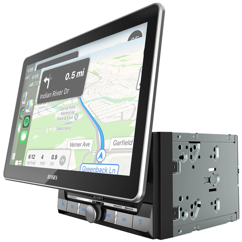 LCD Mechlesss Carplay & Android Auto. Jensen CAR1000 2 Din 10 in