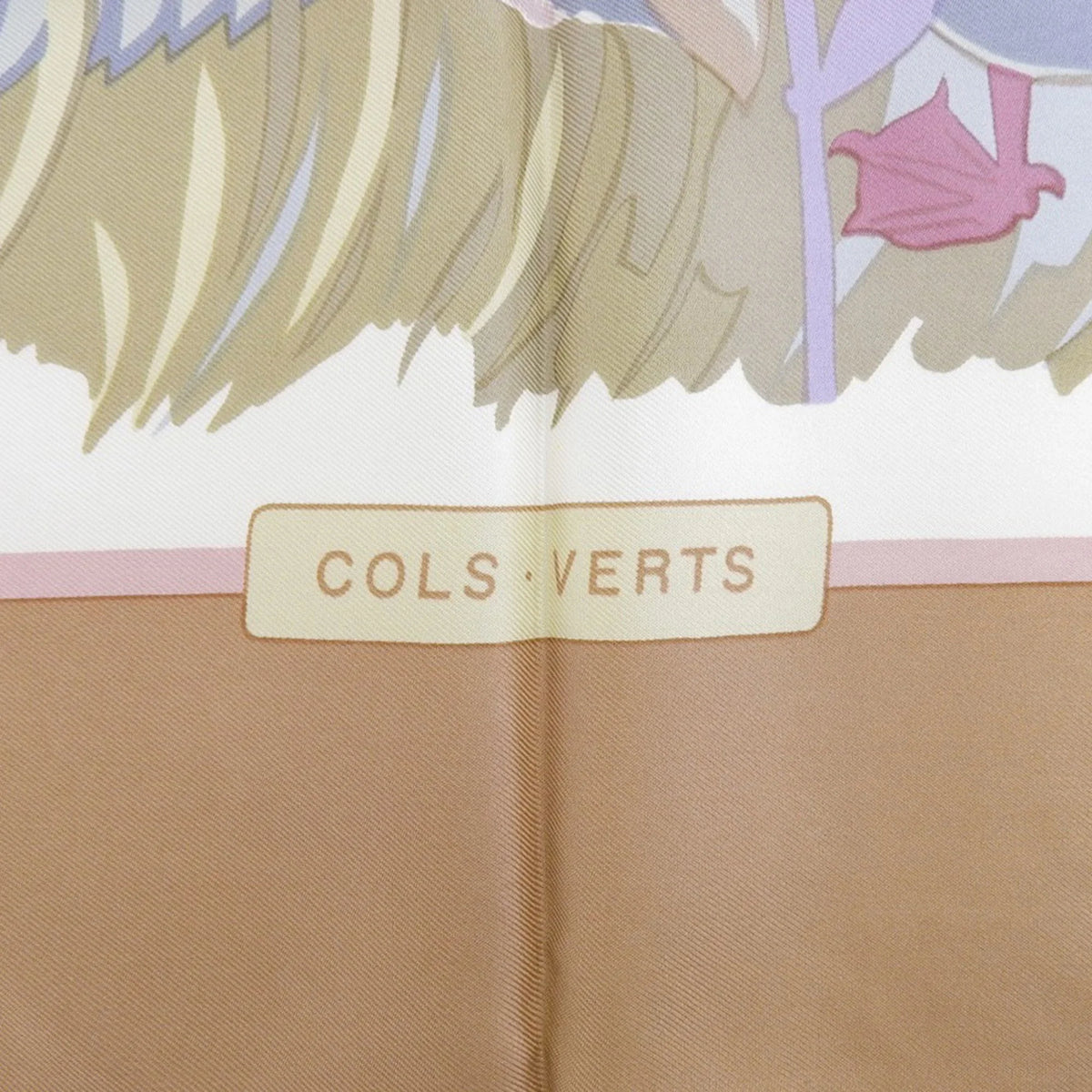 Pre-Owned Hermes HERMES Kare90 COLS VERTS Mallard Scarf Muffler Silk Orange (Good)
