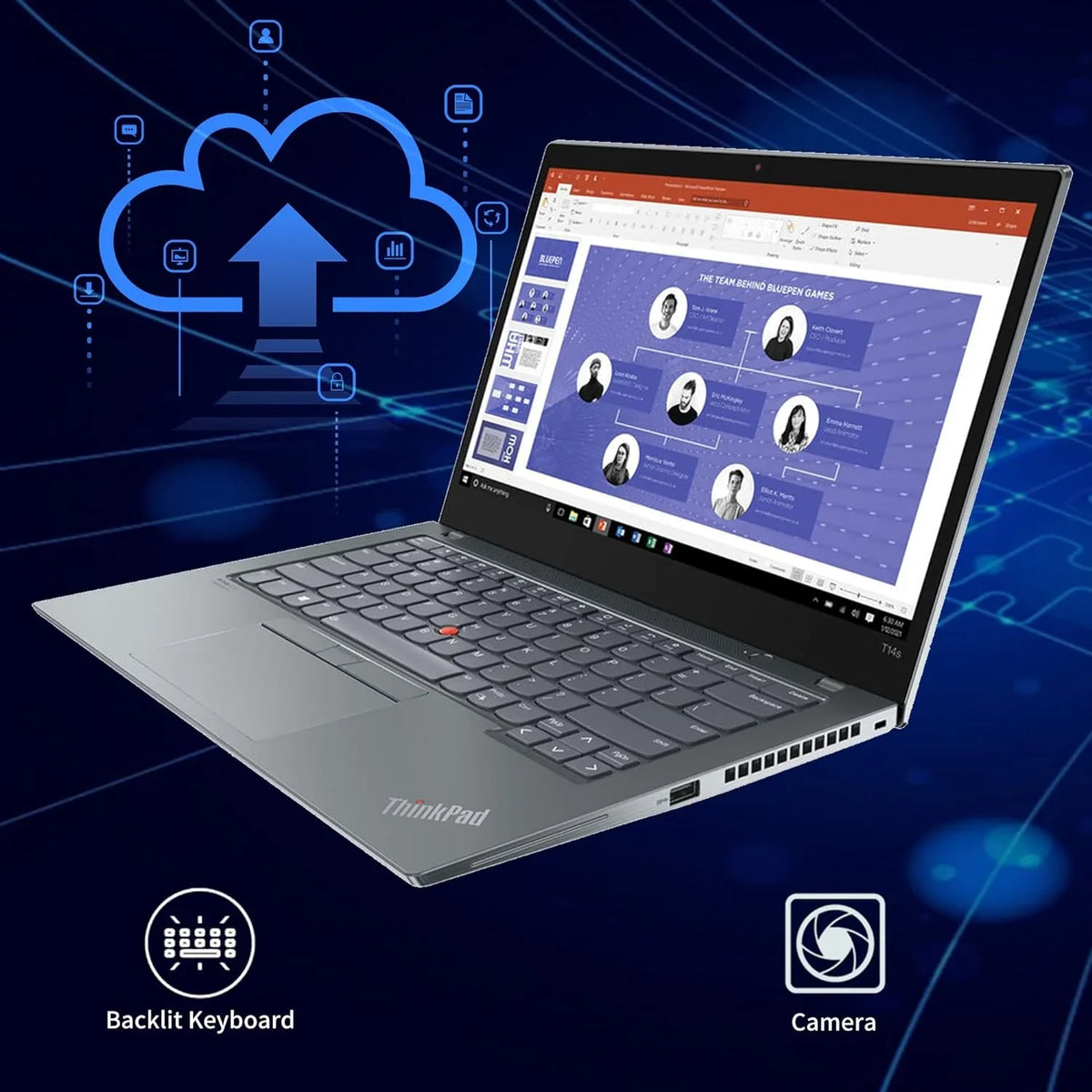 ThinkPad T14s Gen 2 Touchscreen Laptop, 14" FHD Laptop,  11th Gen i7-1165G7, 16GB RAM, 512GB PCIe SSD, Backlit Keyboard, WiFi 6, HDMI, Win 10 Pro, with Hotface 32GB USB Card