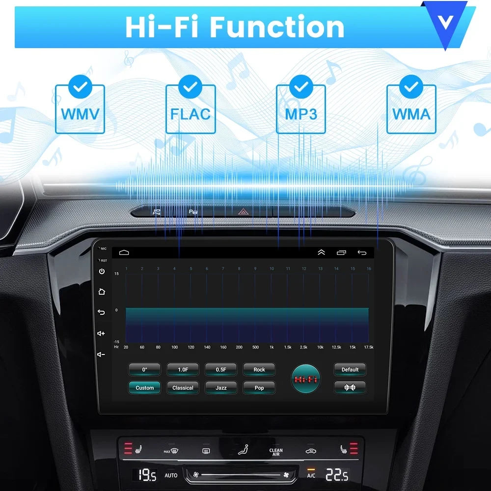 Podofo 2+32G for  RAV4 2013-2019 Wireless Carplay Android Auto Mirror Link 10'' Touchscreen Car Stereo Radio Android 12 HD 1080P WIFI GPS FM Bluetooth, AHD Backup Camera