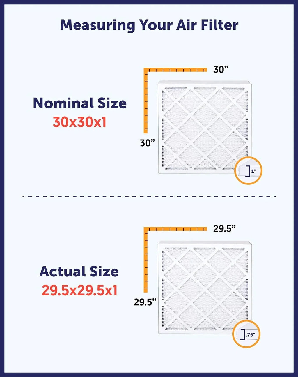 Filter King 9x48x1 Air Filter | 4-PACK | MERV 8 HVAC Pleated A/C Furnace Filters | MADE IN USA | Actual Size: 9 x 48 x .75"