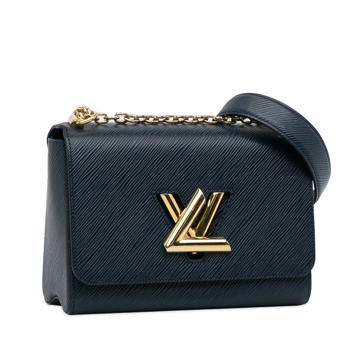 Pre-Owned Authenticated Louis Vuitton Epi Twist MM Leather Blue Crossbody Bag Unisex (Good)