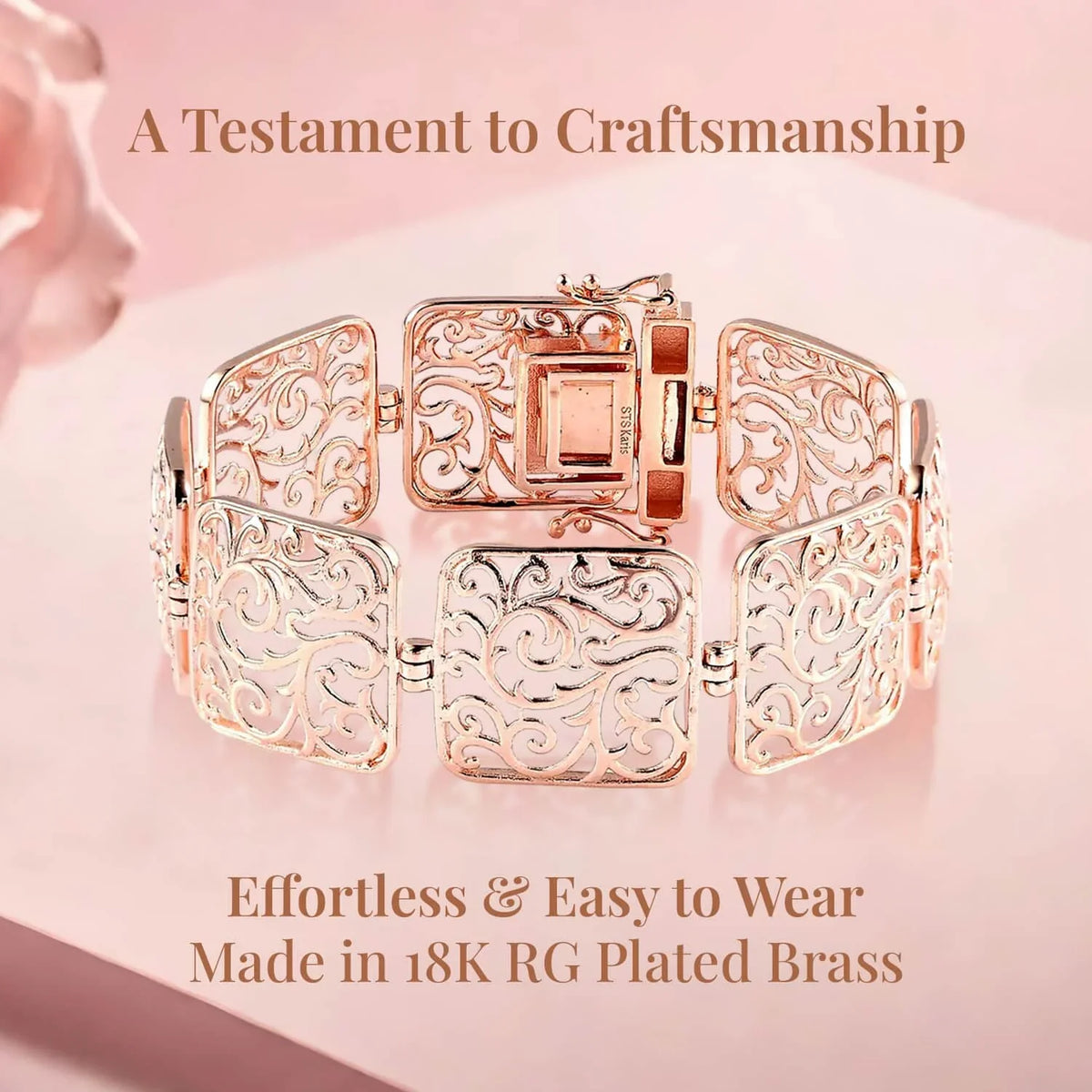 Shop LC 18K Rose Gold Plated Bracelet Jewelry Size 6.5" Birthday Mothers Day Gifts for Mom