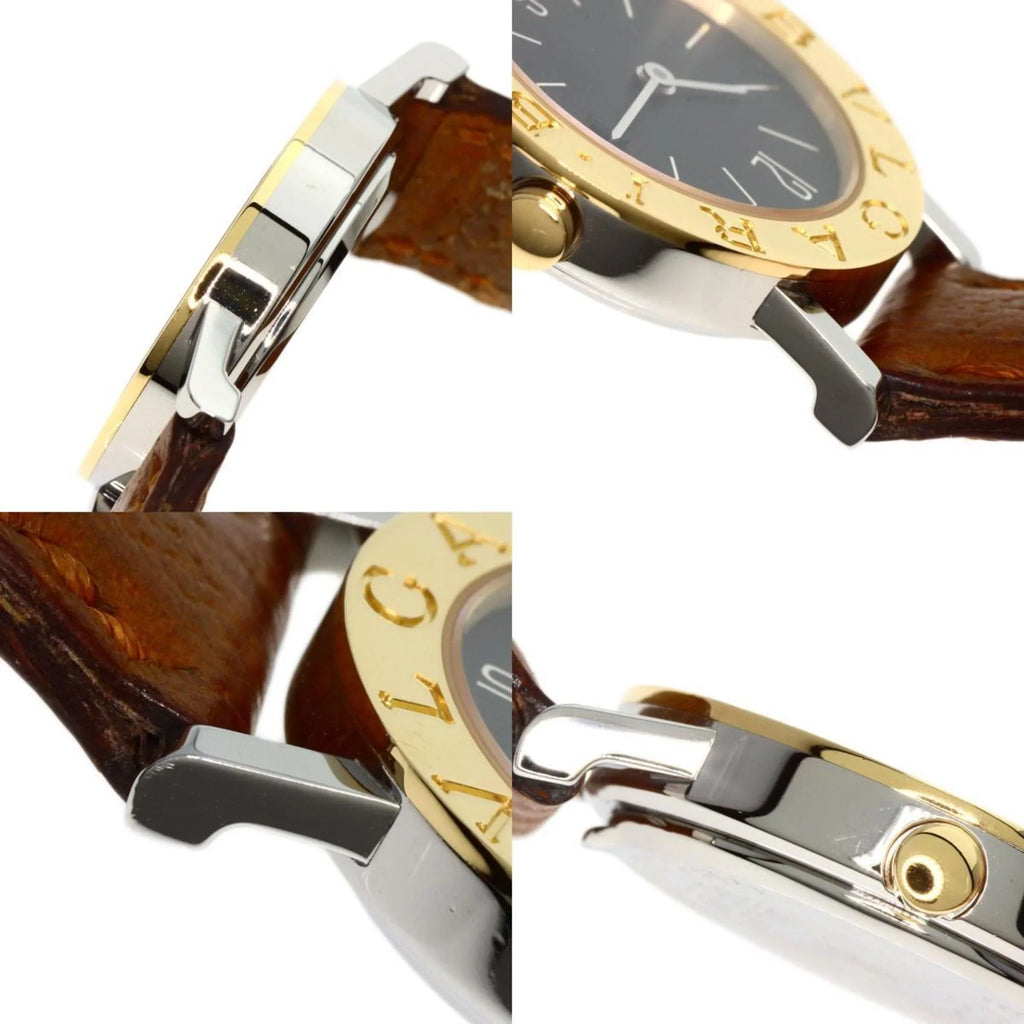 Pre-Owned BVLGARI BB26SGL Watch Stainless Steel/Leather/K18YG Ladies (Good)