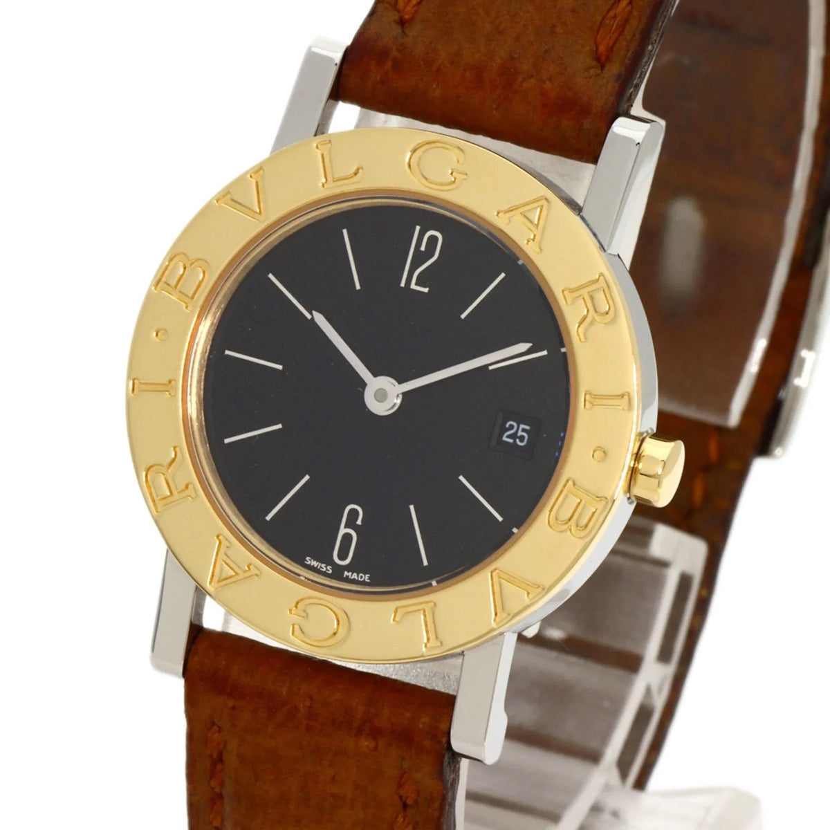 Pre-Owned BVLGARI BB26SGL Watch Stainless Steel/Leather/K18YG Ladies (Good)