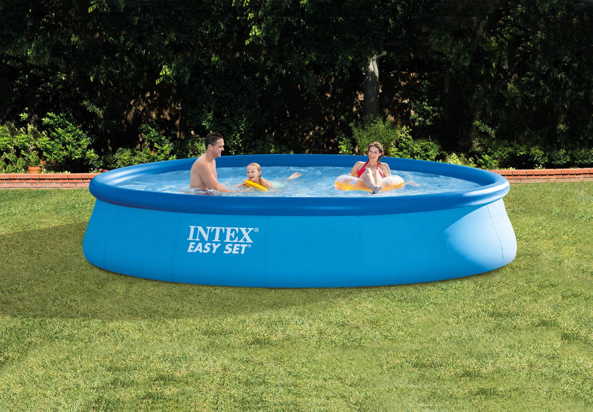 Intex 13' x 32" Easy Set Inflatable Outdoor Pool with Filter Pump & shield