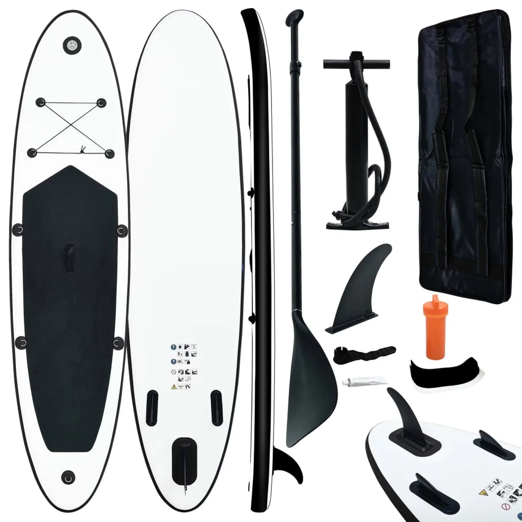 ametoys Inflatable Paddleboard Set Black and White