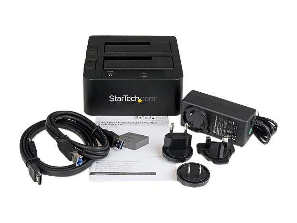 StarTech.com USB 3.0 / eSATA Dual Hard Drive Docking Station with UASP for 2.5/3.5in SATA SSD / HDD – SATA 6 Gbps USB 3.0 Dual Drive Dock
