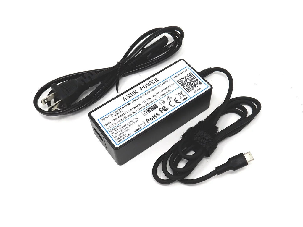 AMSK POWER AC Adapter for  Latitude 5330 5400 5401 5410 5411 Laptop Charger 90W Type-C
