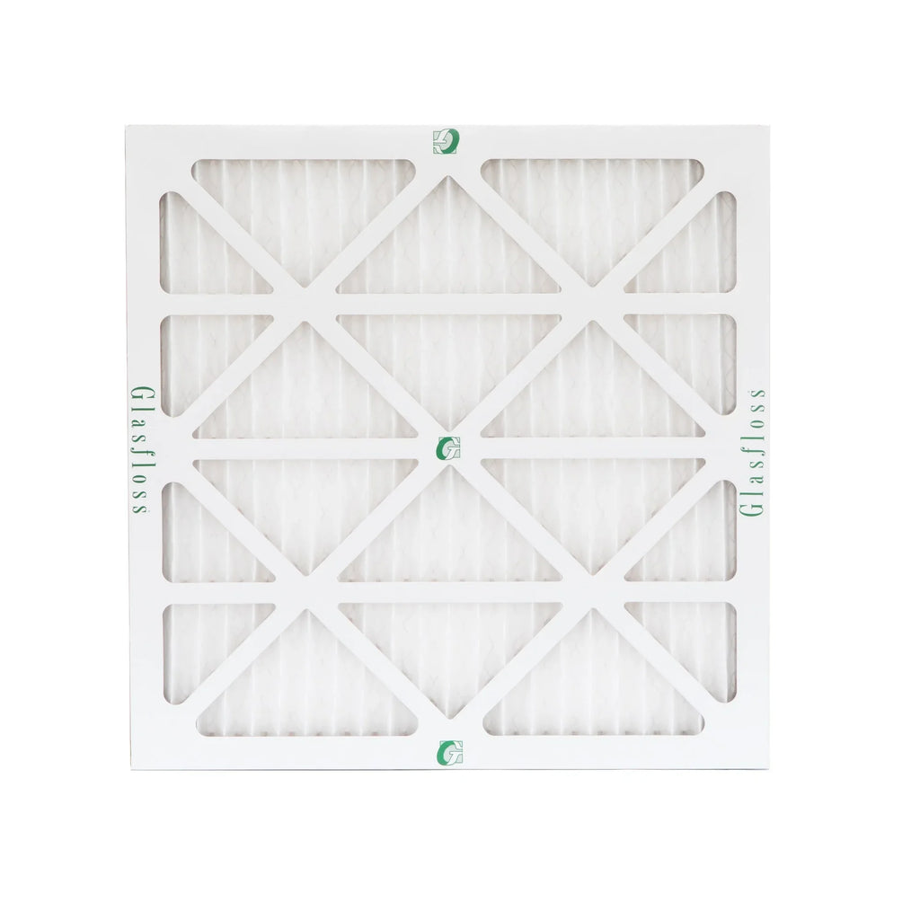 Exact Size: 23-3/8 x 23-3/8 x 7/8. Box of 4. Glasfloss ZL 24x24x1 MERV 10 Pleated AC Furnace Air Filters