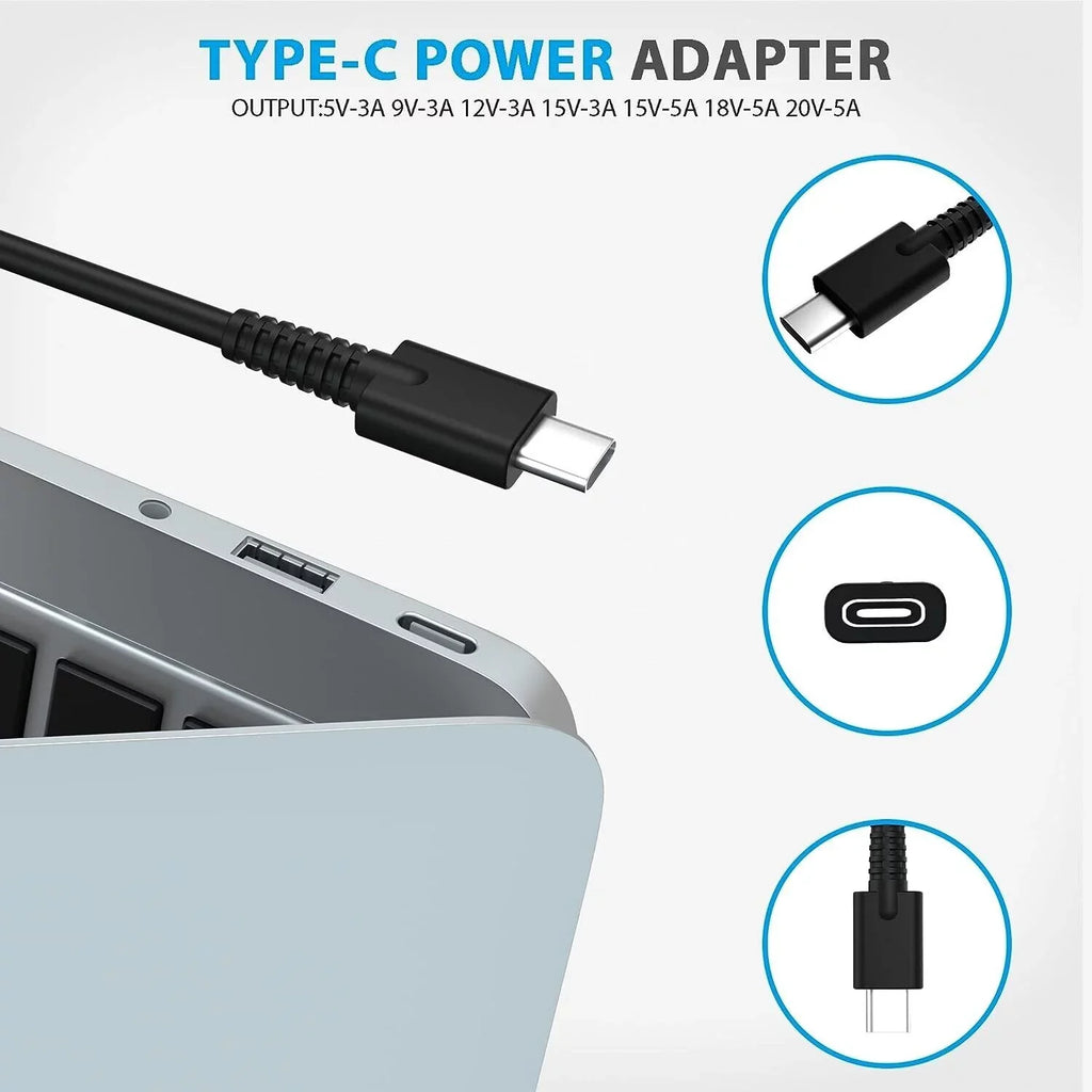 AMSK POWER AC Adapter for  Latitude 5330 5400 5401 5410 5411 Laptop Charger 90W Type-C