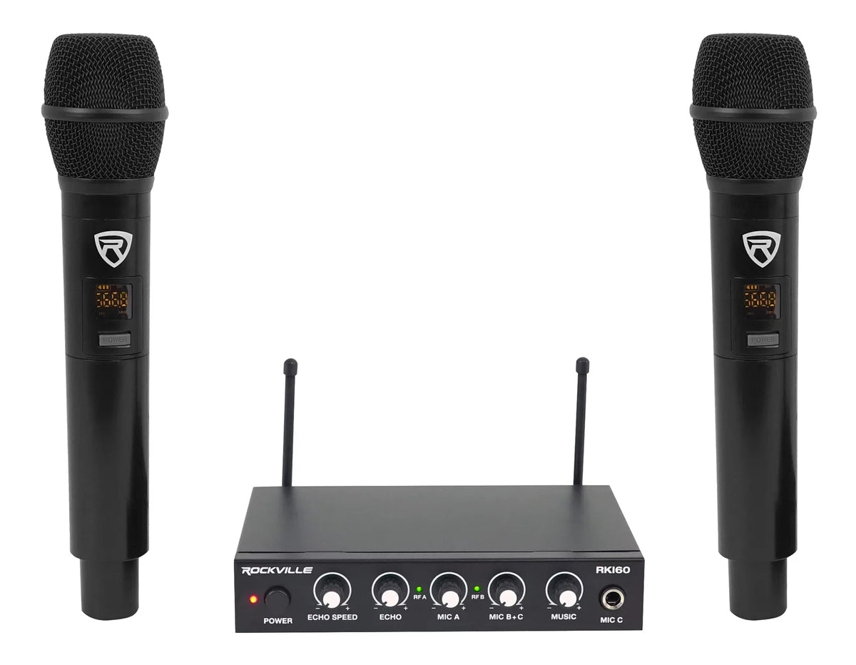 Rockville RKI60 Karaoke Dual Microphone System 4 ipad/iphone/Android/Laptop/TV