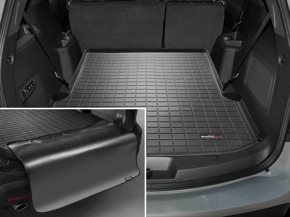 WeatherTech Cargo Trunk Liner with Bumper Protector appropriate with 2011-2019  Explorer - Behind 2nd Row Seating With Bumper Protector, Black