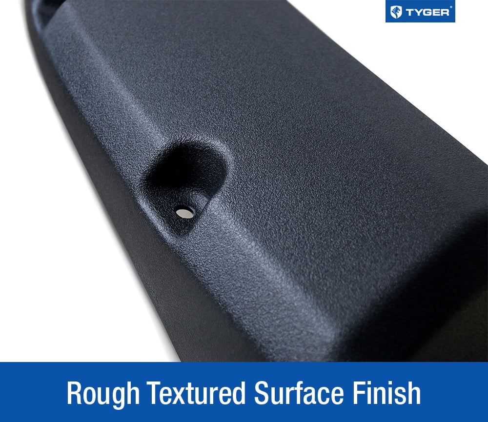 Tyger Auto TG-FF8F4097 for for 1999-2005  F250 F350 Super Duty (ONLY Fit Styleside Models) | Black Rugged-Textured Pocket Bolt-Riveted Style Fender Flare Set, 4 Piece