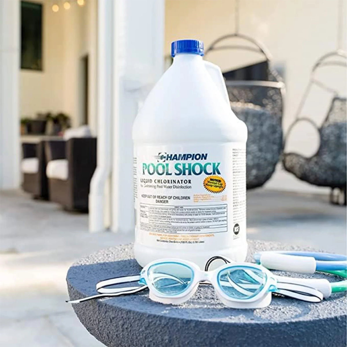 Champion Pool Shock Liquid Chlorinator for Pool liquid Disinfection (4 Pack)