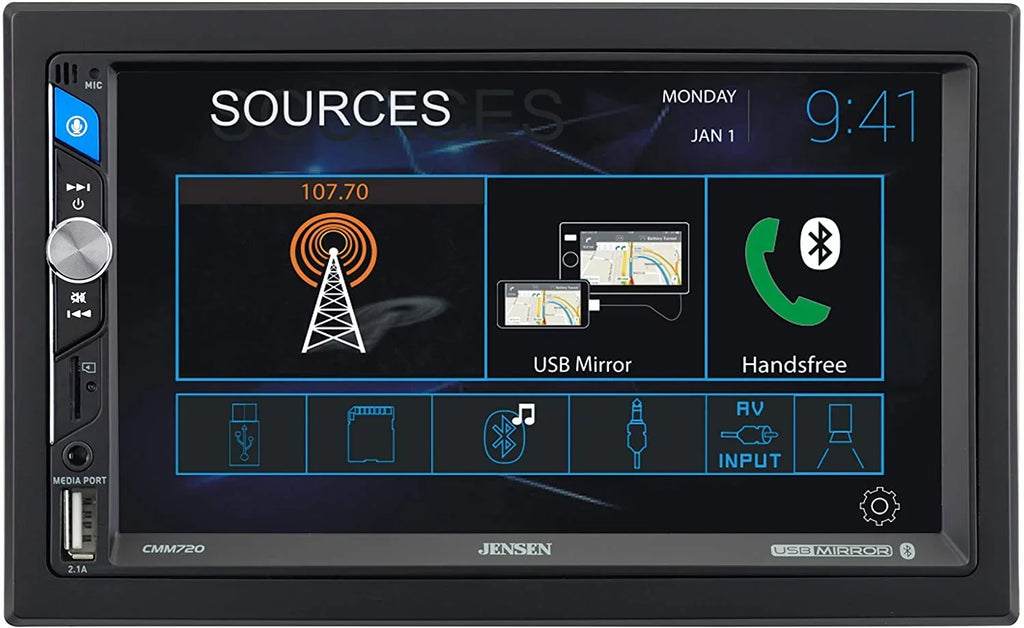 INCLUDES VEHICLE SPECIFIC INSTALLATION HARDWARE INCLUDING DASH KIT, WIRE HARNESS, AND ANTENNA ADAPTER WHEN RE. FITS 14- 17 SIERRA SILVERADO AM/FM USB/BLUETOOTH TOUCHSCREEN CAR RADIO STEREO PKG