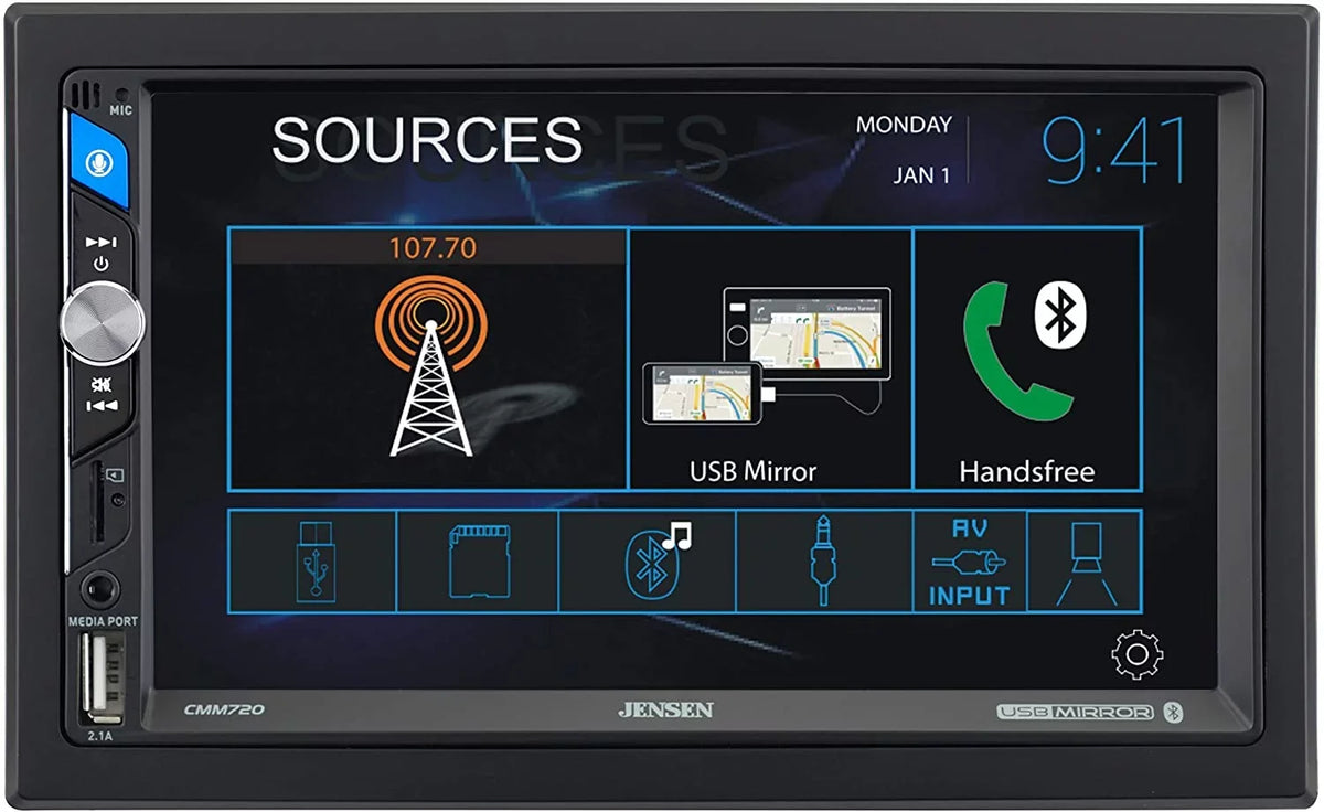 INCLUDES VEHICLE SPECIFIC INSTALLATION HARDWARE INCLUDING DASH KIT, WIRE HARNESS, AND ANTENNA ADAPTER WHEN RE. FITS 14- 17 SIERRA SILVERADO AM/FM USB/BLUETOOTH TOUCHSCREEN CAR RADIO STEREO PKG