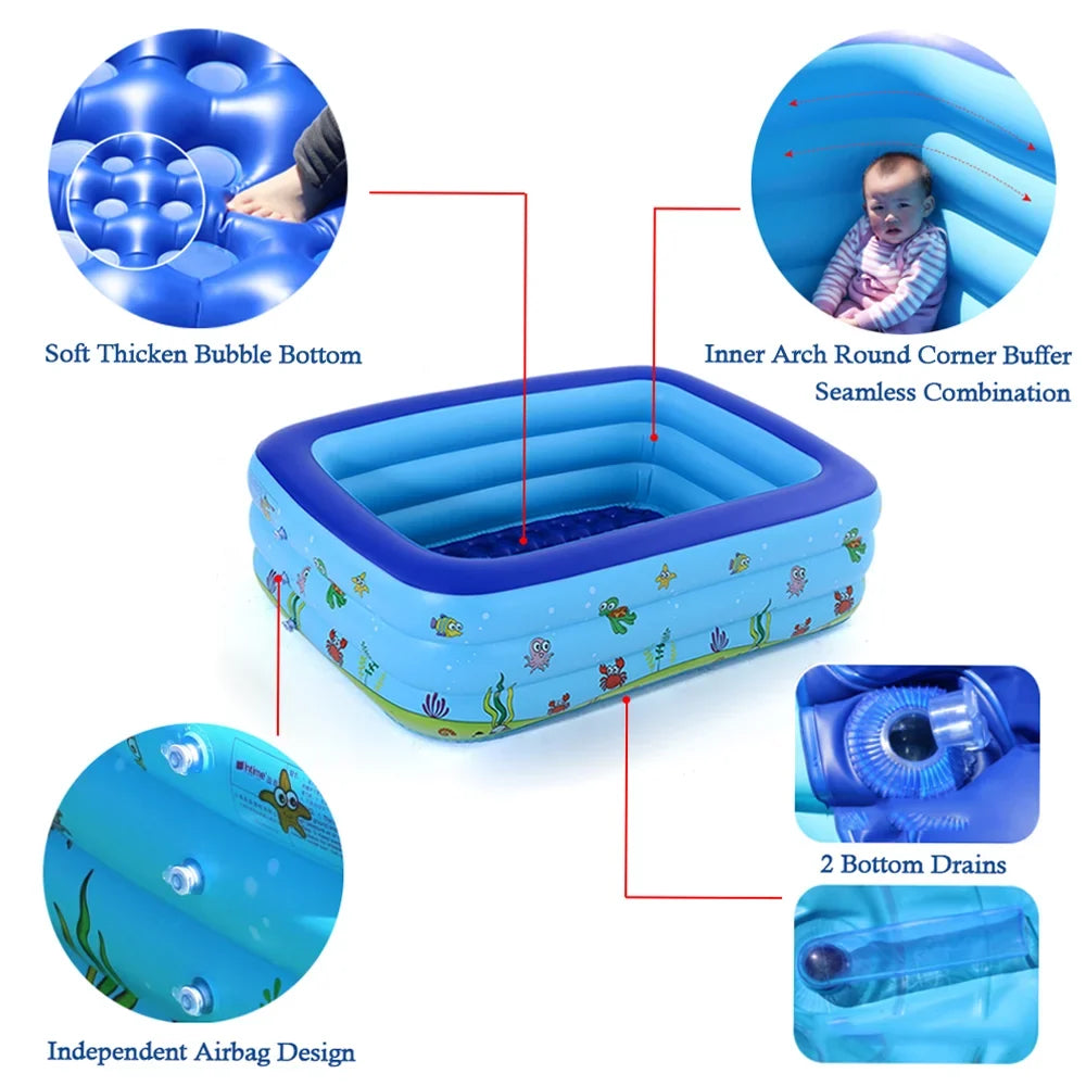Portable Swimming Pool Inflatable Swimming Pool Outdoor Basin Kid Bathtub